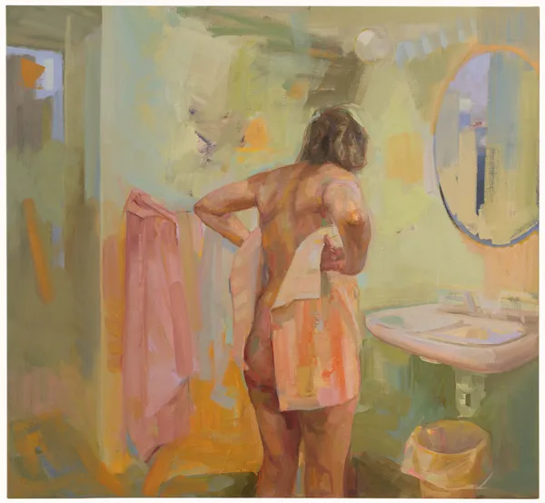 The Bather III, 2025 Dagmar Cyrulla Oil on linen 100 x 93 cm