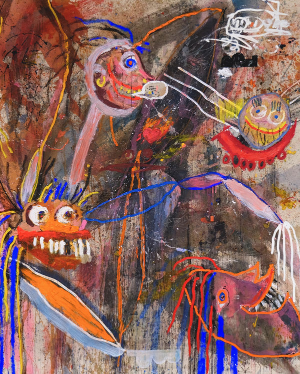 Roger rabbit, 2026 Saxon Quinn Mixed media on canvas 180 x 145 cm