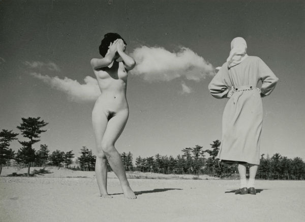 Minayoshi Takada, Untitled (Nude with Clothed Woman), c. 1950