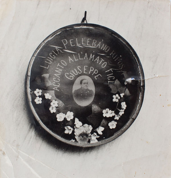 John Deakin, An Italian Grave Medallion, Rome, 1954