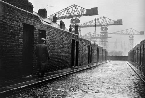 Colin Jones, Walking to work at Swan Hunter's Shipyard, Walsend, Newcastle-upon-Tyne, 1963
