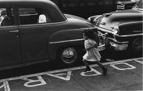 Louis Stettner, Little Girl Running, Lower East Side, 1952, printed 1990's
