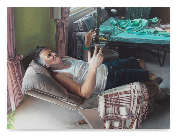 TIM HAWKINSON Kevin, 2024 Oil on panel 8 1/8 x 11 inches 20.6 x 27.9 cm