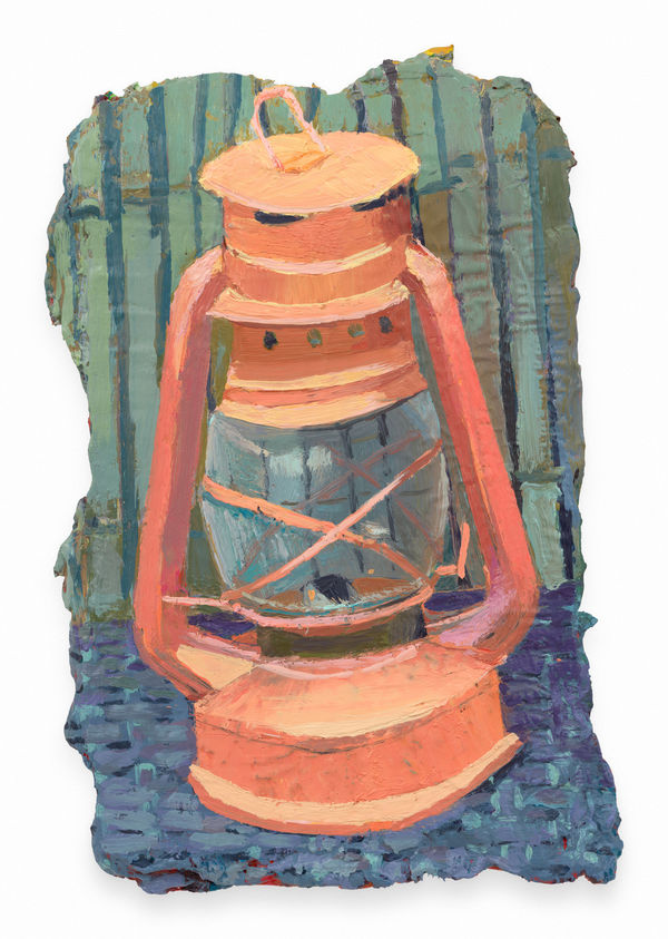 MATHIEU CHERKIT Red Light, 2024 Oil on canvas 10 1/4 x 6 3/4 inches 26 x 17.1 cm