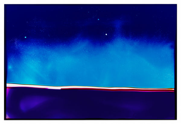 LIZ NIELSEN At Sea, 2024 Analog Chromogenic Light Painting, on Fujiflex, Unique Framed dimensions: 53 3/4 x 78 inches 136.5 x 198.1 cm