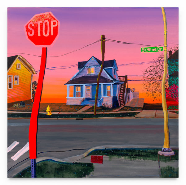 GABRIELLE GARLAND Whoever you are, I have always depended on the kindness of strangers. —Blanche DuBois, A Streetcar Named Desire (1951), 2025 Acrylic, oil, and glitter on canvas 48 x 48 inches 121.9 x 121.9 cm