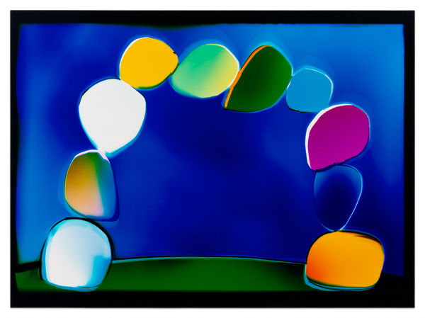 LIZ NIELSEN Dusk Stone Arch, 2024 Analog Chromogenic Light Painting, on Fujiflex, Unique Framed dimensions: 53 3/4 x 71 1/2 inches 136.5 x 181.6 cm