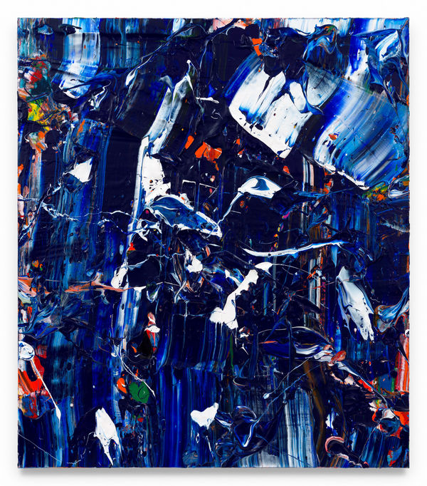 MICHAEL REAFSNYDER Blue Blast, 2025 Acrylic on linen 46 x 40 inches 116.8 x 101.6 cm
