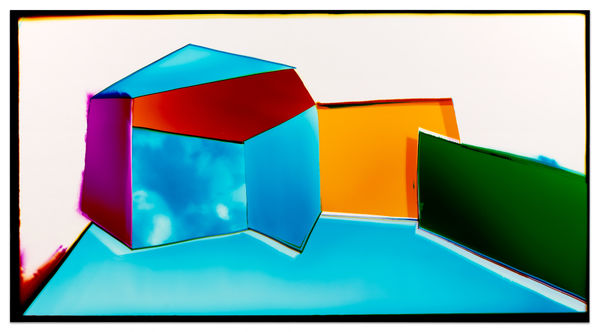 LIZ NIELSEN Folded Architecture (Cloud), 2024 Analog Chromogenic Light Painting, on Fujiflex, Unique Framed Dimensions: 44 x 77 1/2 inches 111.8 x 196.8 cm