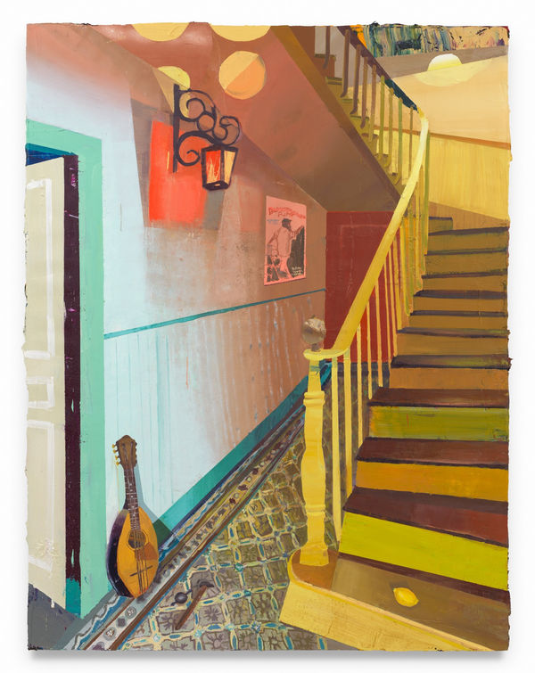 MATHIEU CHERKIT Beyond the Wall, 2025 Oil on canvas 84 x 65 1/2 inches 213.4 x 166.4 cm