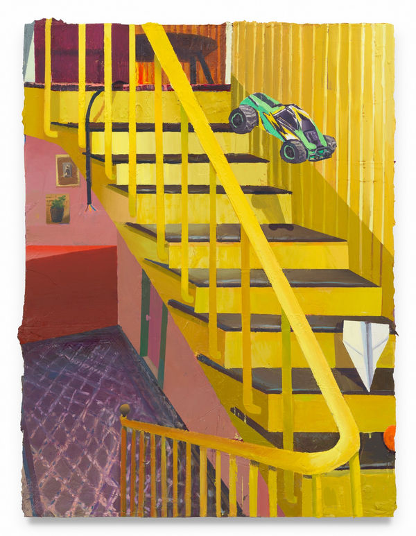 MATHIEU CHERKIT Chicane, 2024-2025 Oil on canvas 52 1/4 x 39 1/2 inches 132.7 x 100.3 cm