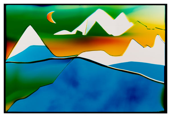 LIZ NIELSEN Landscape in the Sky, 2025 Analog Chromogenic Light Painting, on Fujiflex, Unique Framed dimensions: 53 1/2 x 78 inches 135.9 x 198.1 cm