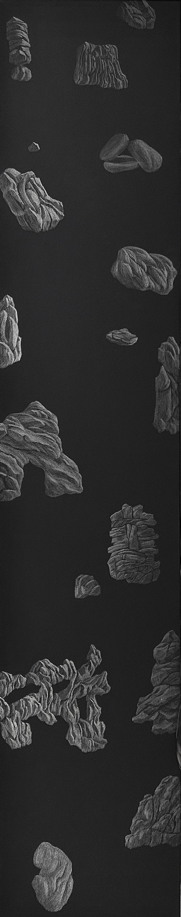 黃立穎, 《黑裡黑的光-奇石73》 Stone 73, 2022