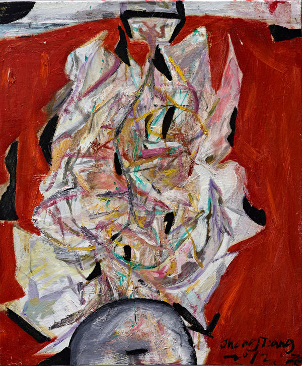 鍾江澤 , 《紅紅夢倒吊小方盆》 Square Basin- reversal dream, 2012