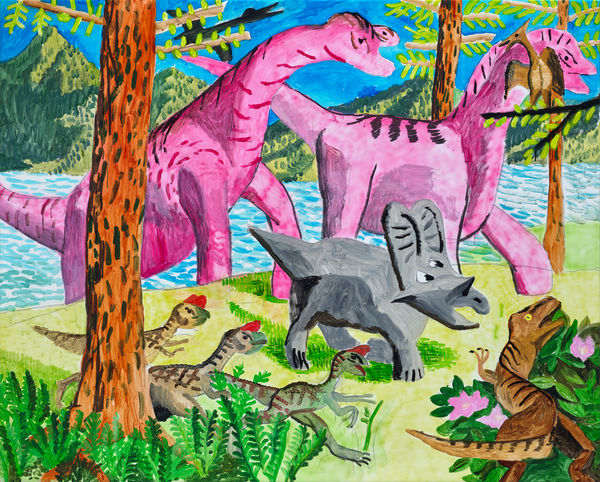 楊立, 《恐龍樂園之春》Dinosaur Paradase - Spring, 2023