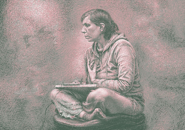 安娜・瑪瑞亞・米庫, 《增加摩擦力的過程.....出現》 processes that increase friction ... the presence of (color version4), 2021