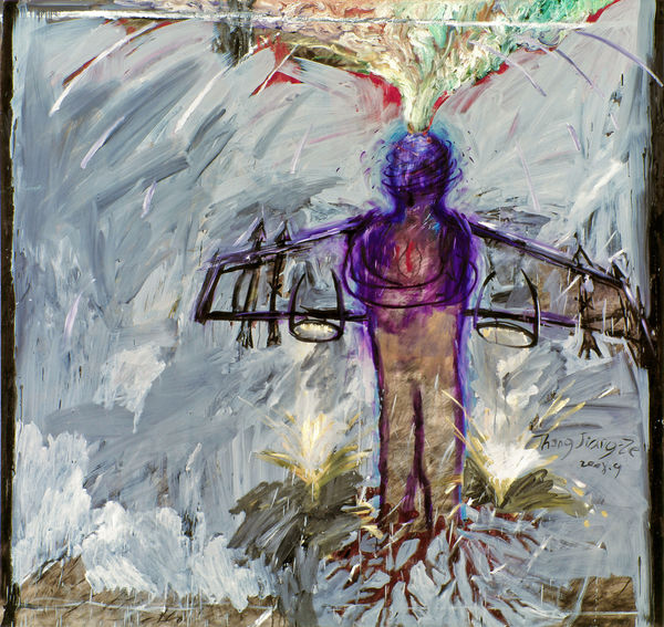 鍾江澤 , 《大肉身-意念飛翔圖》 Self-incarnation: Hovering Mind , 2008