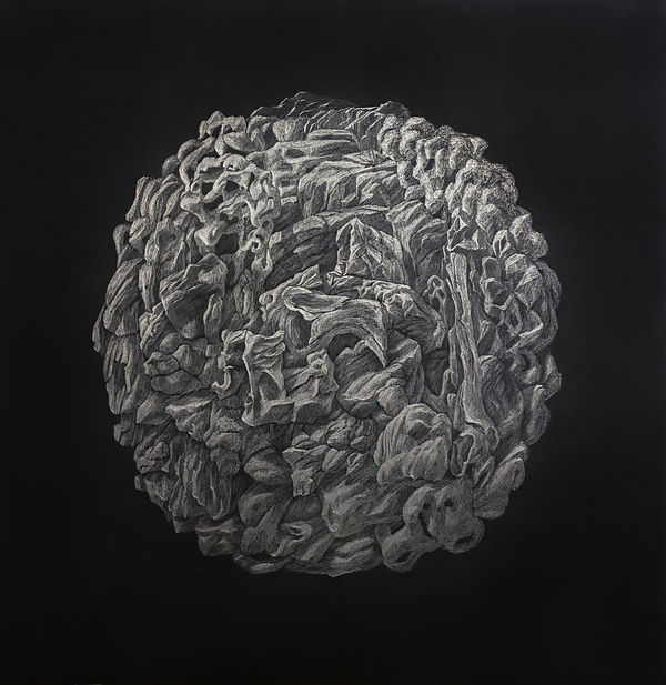 黃立穎, 《黑裡黑的光-奇石40》 Stone 40, 2020