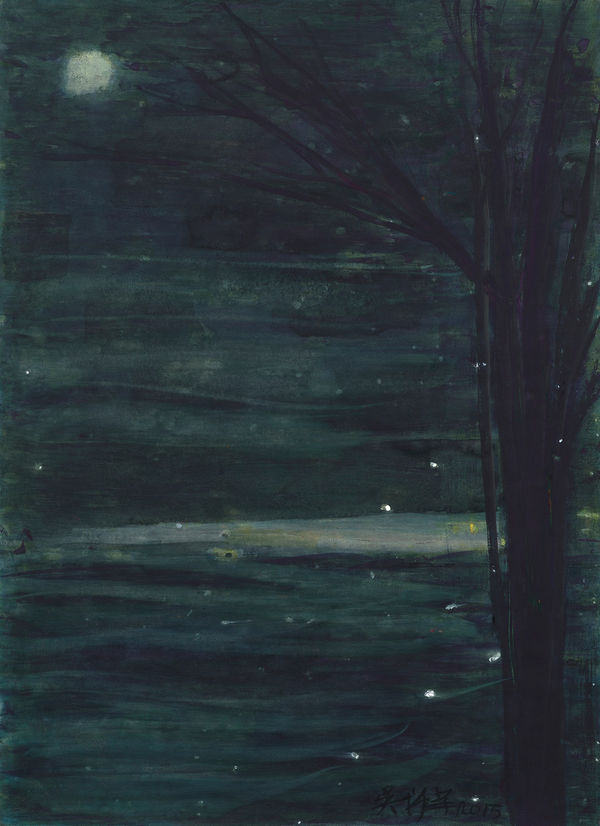 吳增榮, 《月光》Moonlight, 2015（正面）; 1996-2000（背面）