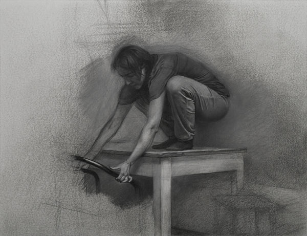 安娜・瑪瑞亞・米庫, 《沒有魔法老師的學徒- 素描2》 The Apprentice with no Sorcerer -Drawing 2, 2017