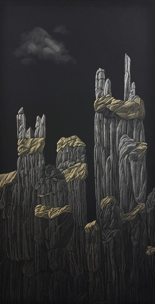 黃立穎, 《黑裡黑的光-奇石71》 Stone 71, 2022