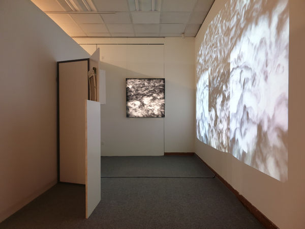 陳柏源, 《虛擬屏風上的颱風山水(局部)》 Virtual Folding Screen with Typhoon Chinese Landscapes (partial), 2022