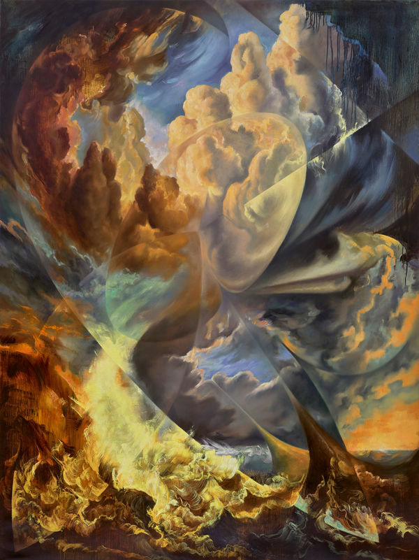 Maria Kreyn Folding Time I, 2024 Oil on canvas 80 x 60 Inches 203 x 152 cm