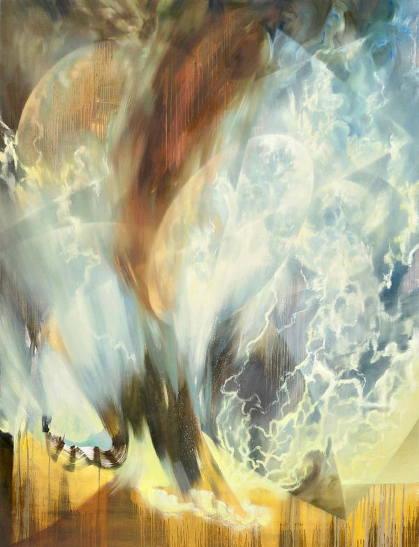 Maria Kreyn The Birth of Lightning, 2024 Oil on canvas 80 x 60 Inches 203 x 152 cm