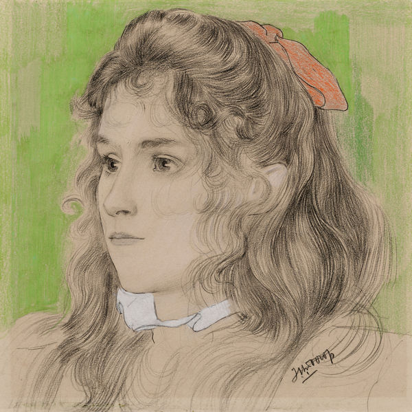 Jan Toorop, portrait of a girl