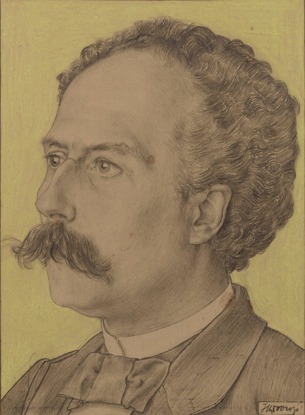 Jan Toorop, portrait of W.G. van Nouhuys, 1897