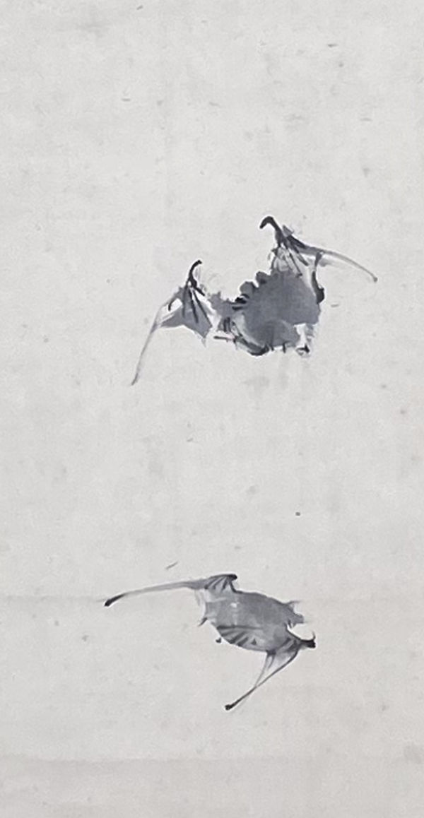Kamo Suetaka, Two Bats, 1820s