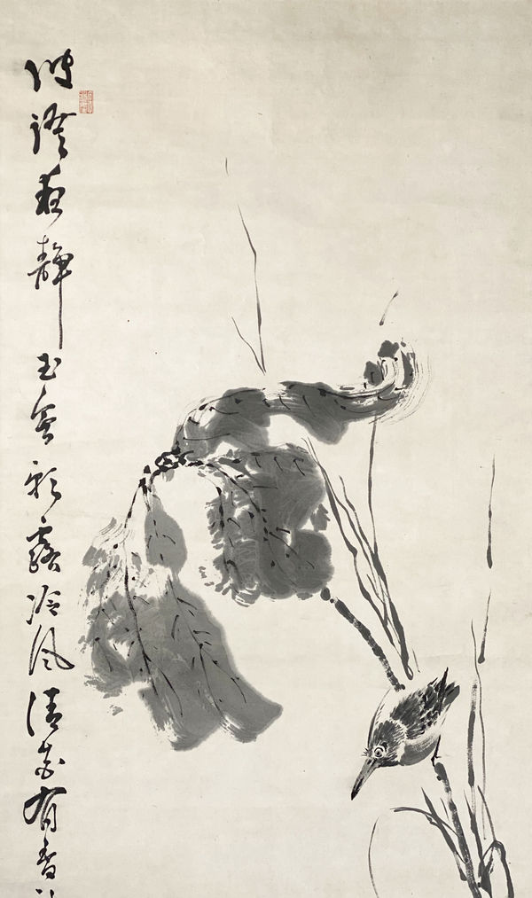 Shoka Watanabe (1835-1887), Blooms with Bird, ca 1860