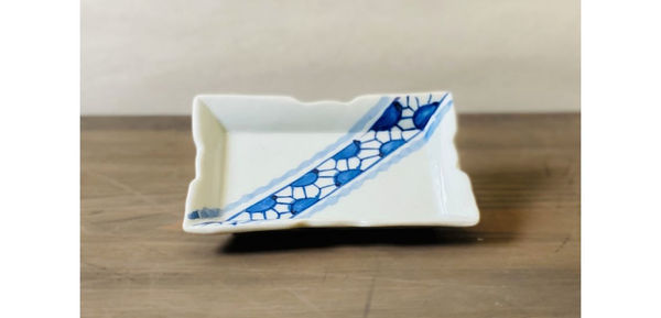 artisan's name unknown, Sometsuke rectangular plate, 1910 - 1930