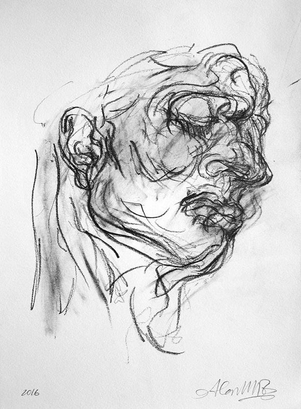 Alex Mirutziu Wildt case #5, 2016 pencil on paper unique 28.3 x 21 cm (42 x 32 cm framed) Courtesy of Mobius Gallery