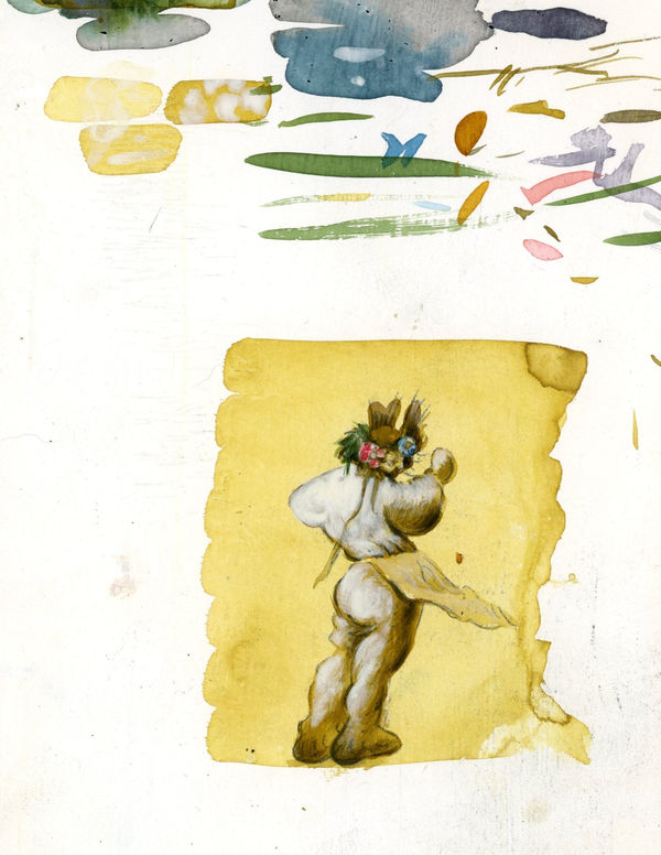 Alex Bodea Groom, 2020 tempera and ink on paper 18 x 13.5 cm (37,3 x 29,3 cm framed) Courtesy of Lutnița