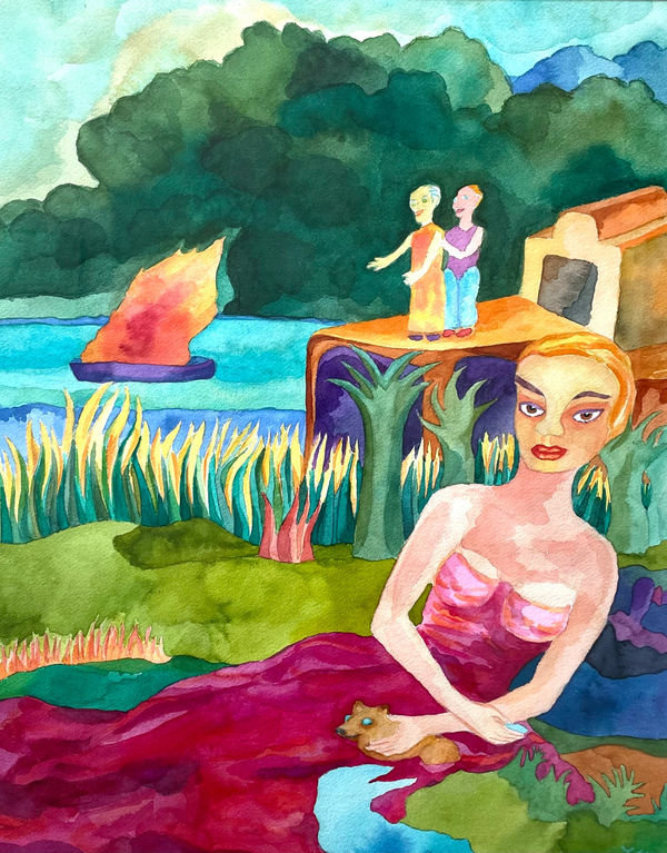 Mircea Ionescu Untitled, 2019 watercolor on paper 50 x 40 cm (63 x 53 cm framed) Courtesy of H'art Gallery