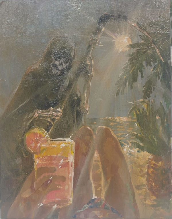 Ioana Ursa Untitled, 2023 oil on cardboard 27,5 x 35,5 cm Courtesy of H'art Gallery