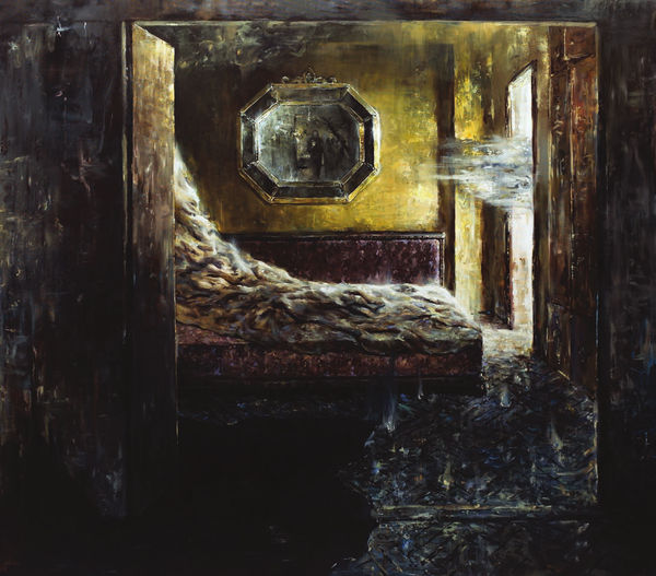 Andrei Gamarț The Visit, 2016 oil on canvas 200 x 175 cm
