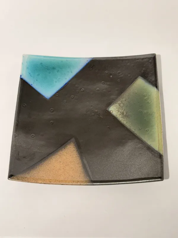 David Crane, Platter with Diagonal Panels