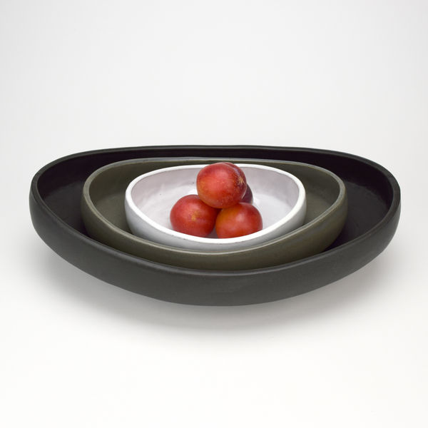 Jerilyn Virden, Set of 3 Nesting Oval Bowls
