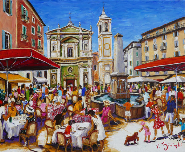 Véronique Ziminski, Terrasses dans le vieux Nice