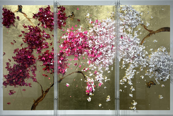 LIS SAM, LIS SAM - Sakura gold triptyque