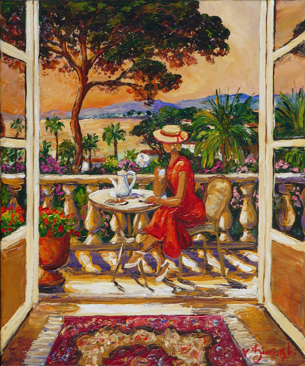 Véronique Ziminski, Soleil couchant au cap d'Antibes