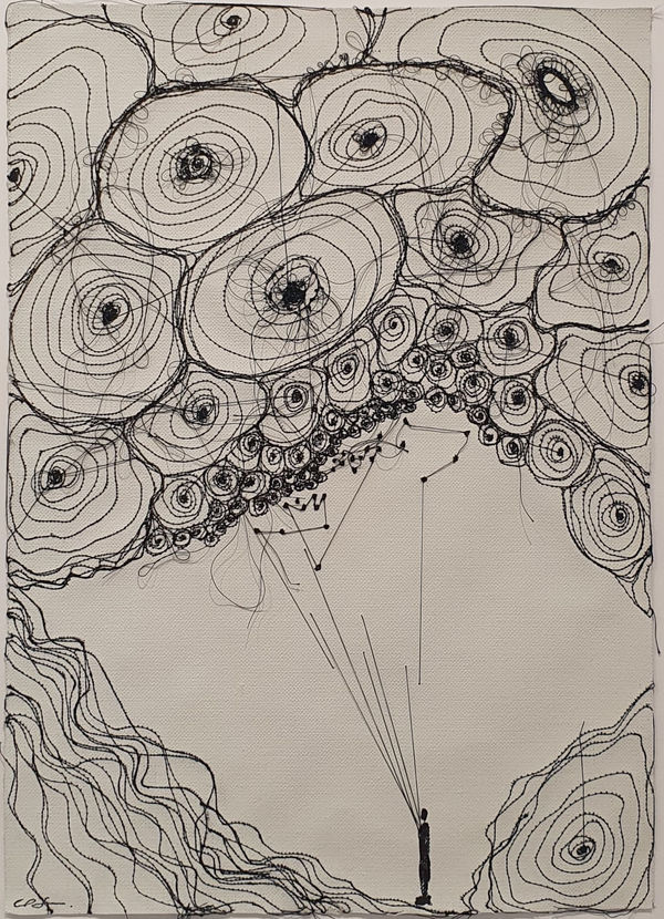 Chiharu Shiota, Connected to the Universe (19b) , 2023