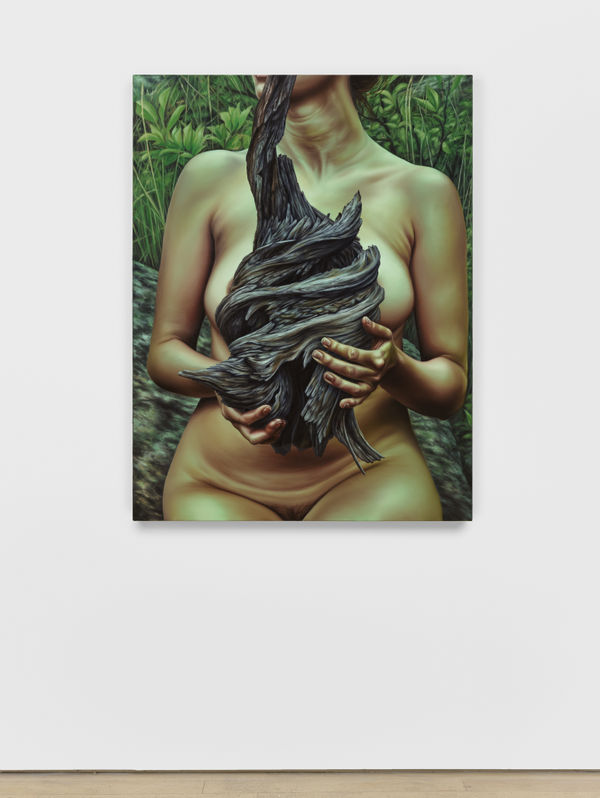 Chloe West, Self Portrait with Twisted Log, 2021—2023