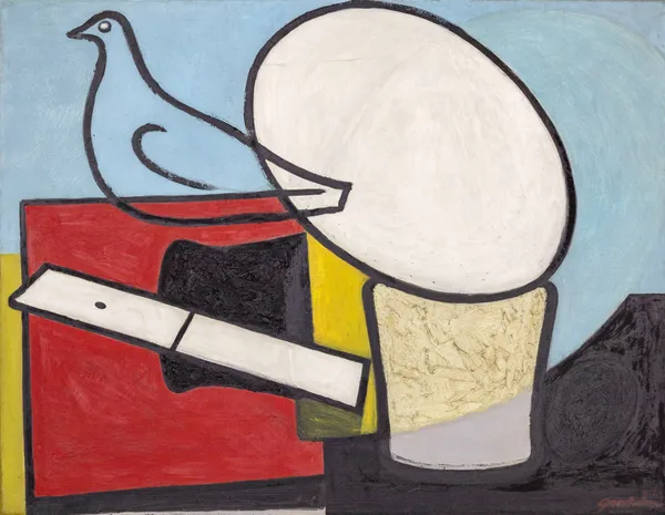 John Graham, Table Top Still Life with Bird, 1929
