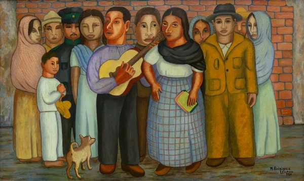 Manuel Rodríguez Lozano, El corrido (Street Singers), 1926