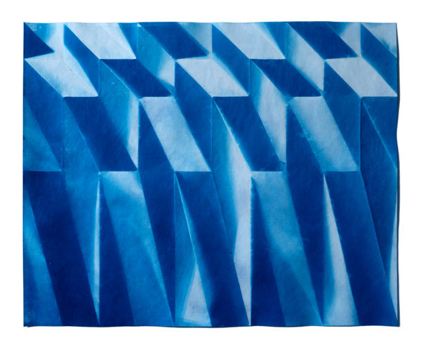 Fritz Horstman, Folded Cyanotype 230, 2023