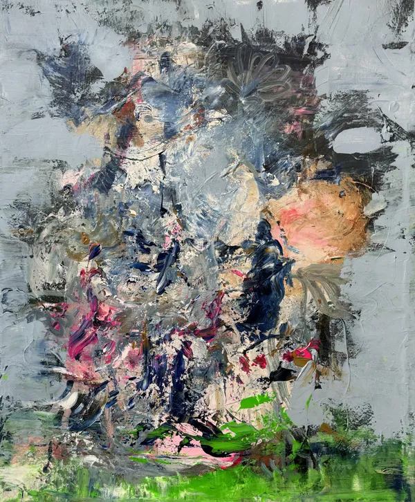 Freedom of All Thoughts, 2024 Mixed media on canvas 47 1/4 x 39 3/8 in 120 x 100 cm