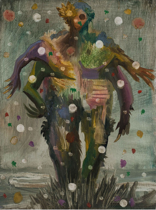 Peter Gardiner Small God 9, 2024 Oil on board 30 x 40cm